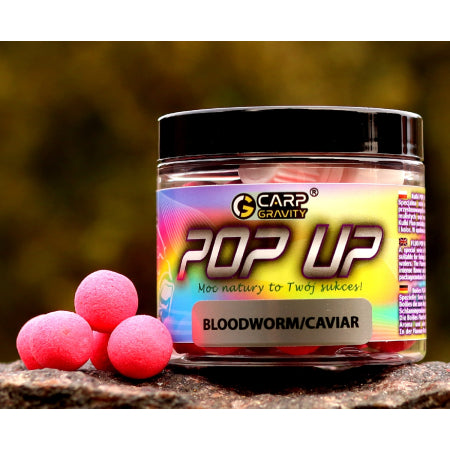 Pop Up Fluo Bloodworm/Caviar Vérféreg/Kaviár
